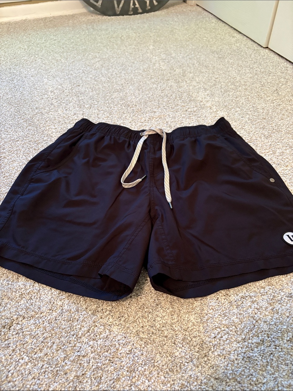 Vuori 5” Men's Black Drawstring Athletic Shorts